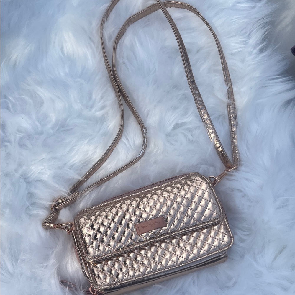 Vera Bradley Rose Gold Quilted Crossbody Bag